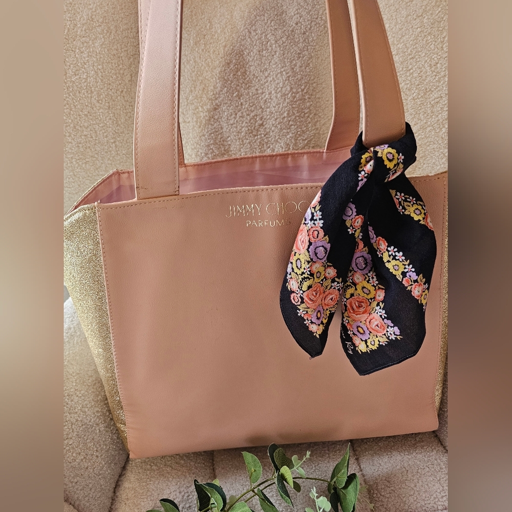 Jimmy Choo Tote Bag w/ Scarf - Picture 5 of 12